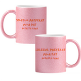 Colegul preferat Cană cu Glitter 350ml - Roz