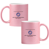 Ce înseamnă de fapt „Ne mai auzim” Cană cu Glitter 350ml - Roz