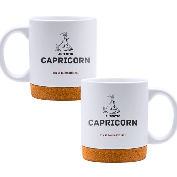 Capricorn autentic (personalizată) - Cană albă - cana cu pluta