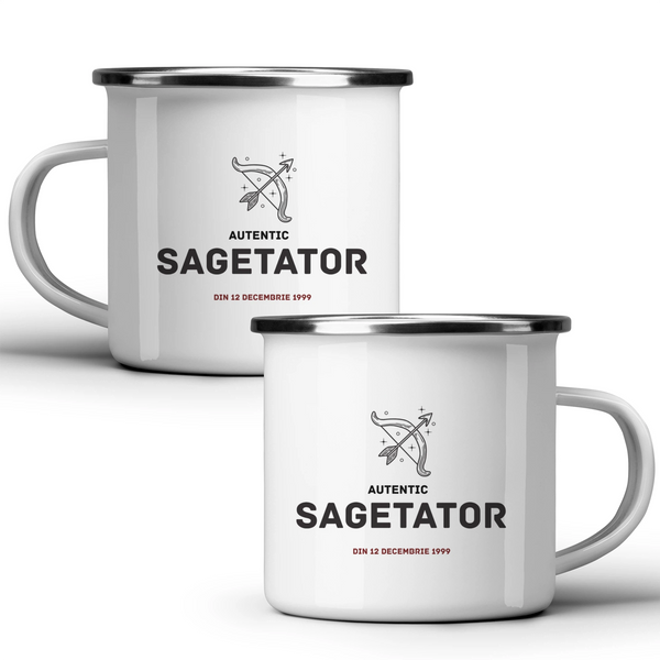 Săgetător autentic (personalizată) - Cană albă - cana metalica
