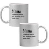 Mama găsește totul Cană cu Glitter 350ml - Gri